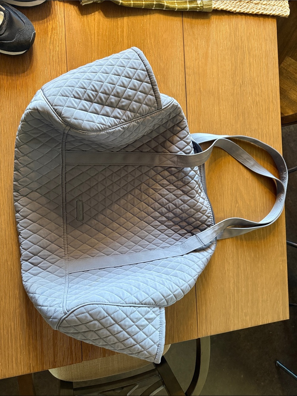 Vera Bradley Quilted Light Gray Tote